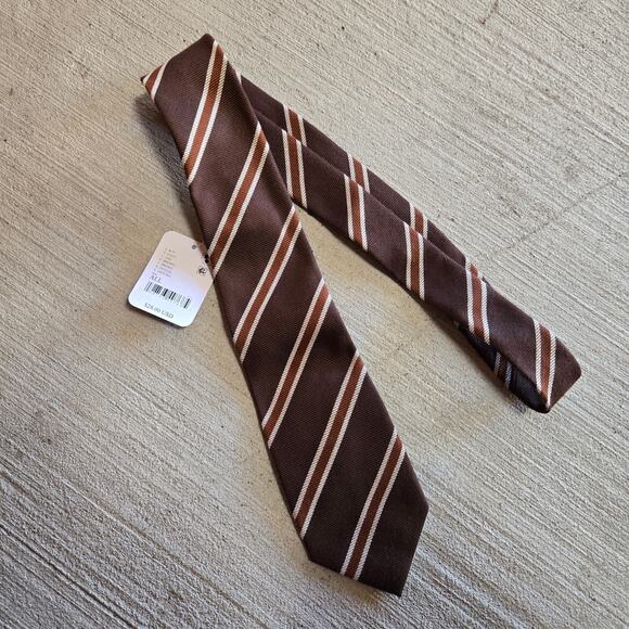 Free People Meet Me At Greenpoint Brown Striped Tie NWT Bow Purse Belt Accessory - Picture 2 of 4